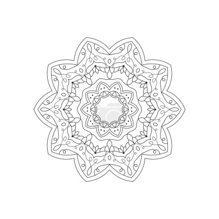 Photo for Mandala black and white coloring book - Royalty Free Image