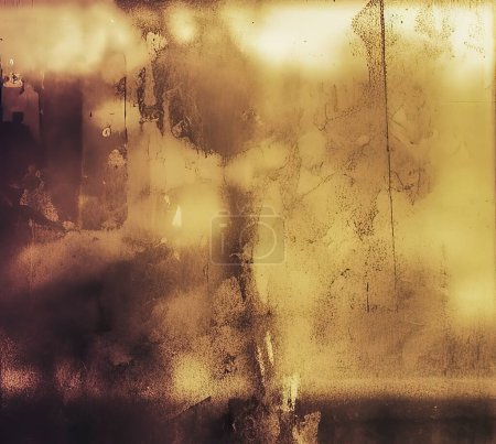 Photo for Vintage distressed old photo light leaks, film grain, dust and scratches texture overlay with vignette border. - Royalty Free Image