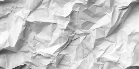 Photo for Seamless white crumpled paper background texture pattern with copy space - Royalty Free Image