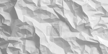 Photo for Seamless white crumpled paper background texture pattern with copy space - Royalty Free Image
