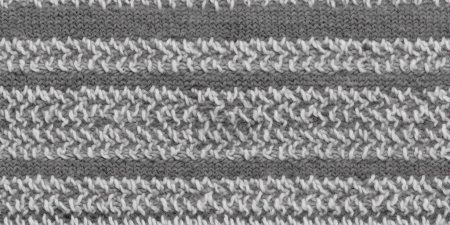 Foto de Tela de punto de lana gris sin costuras espalda suéter textura tela textil artesanía - Imagen libre de derechos