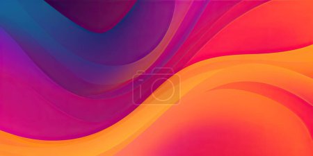 Téléchargez les photos : Fond gradient abstrait avec des ondes colorées - en image libre de droit