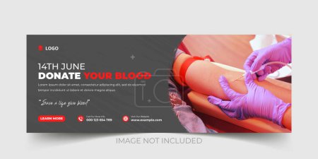 Téléchargez les photos : Conception de bannière de don de sang, conception de couverture de médias sociaux, Conception de bannière de journée de donneur de sang, Journée mondiale du donneur de sang - en image libre de droit