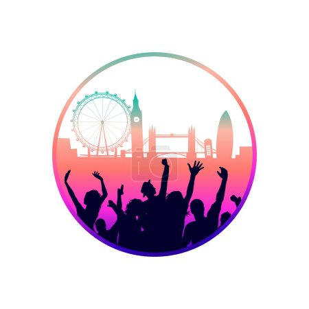 Illustration for London city skyline in the london skyline - Royalty Free Image