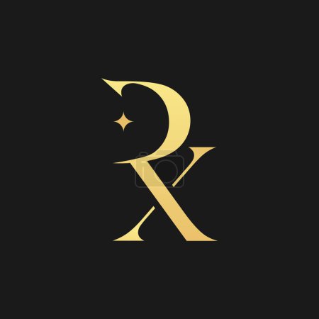 Minimales und professionelles RX Luxus-Logo-Design