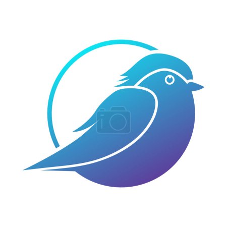 Minimales und professionelles Design des Tech Bird Logos