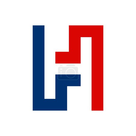 letter H logo icon design template elements