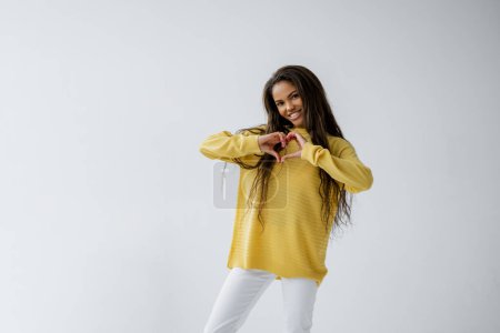 Photo for Laughing African American woman. Happy African American Woman in casual clothes - Royalty Free Image