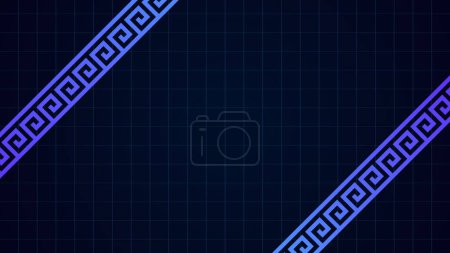 Photo for Greek Meander Pattern Background illustration abstract background. - Royalty Free Image