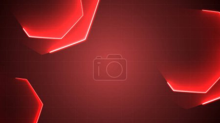 Photo for Glowing Hexagon 2D Technology Background: A Futuristic and Eye-catching Display of Innovation and Progress in Digital Design - Royalty Free Image