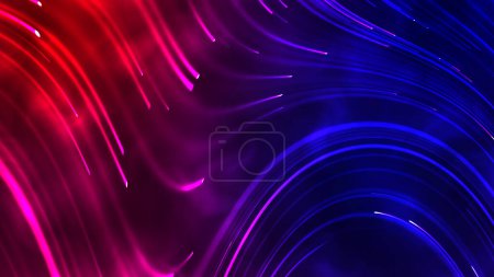 Photo for Fiber Dreams: A Mesmerizing 4K Animation Featuring 3D Particle Technology Creating a Thread-Like and Ethereal Background - Royalty Free Image