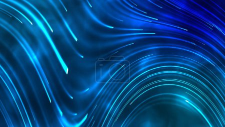 Photo for Fiber Dreams: A Mesmerizing 4K Animation Featuring 3D Particle Technology Creating a Thread-Like and Ethereal Background - Royalty Free Image