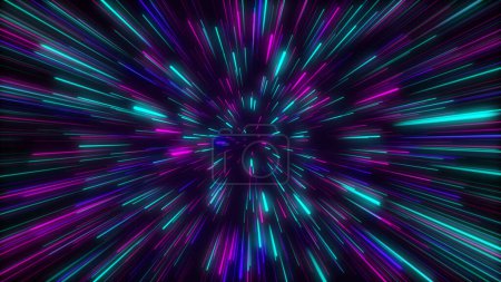 Photo for Abstract Hyper Jump into Another Galaxy. Creative Cosmic Background in high resolution easy to use. Creative cool trendy looking bg. - Royalty Free Image