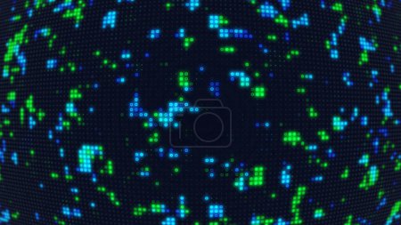 Photo for "Digital Dots Flickering: A High-Tech Background for a Futuristic Experience" - Royalty Free Image