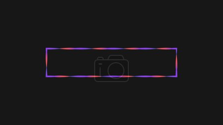 Photo for Simple line creating a rectangle animation. Logo name or title reveal animation template expanding and vanishing lower third animation. Trendy corporate colors. - Royalty Free Image