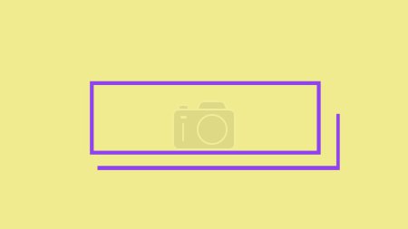 Simple line creating a rectangle animation. Logo name or title reveal animation template expanding and vanishing lower third animation. Trendy corporate colors. 