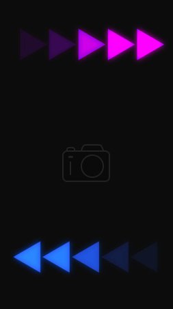 Photo for Vertical arrow on off-loop animation in high resolution. Animated trendy arrows in vertical resolution. High-quality trending arrow disappearing or acceleration illustration. - Royalty Free Image