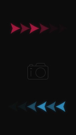 Photo for Vertical arrow on off-loop animation in high resolution. Animated trendy arrows in vertical resolution. High-quality trending arrow disappearing or acceleration illustration. - Royalty Free Image