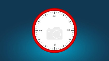 Photo for Simple modern clock moving animation - Royalty Free Image