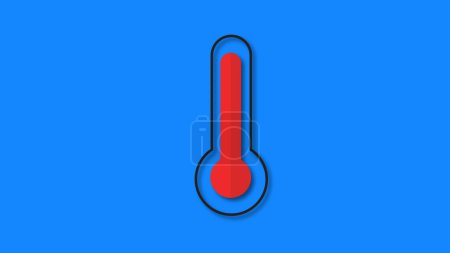 Téléchargez les photos : Thermomètre écran vert animation 2D. Graphique simple de mouvement de mesure de température d'animation d'élévation de température.. - en image libre de droit