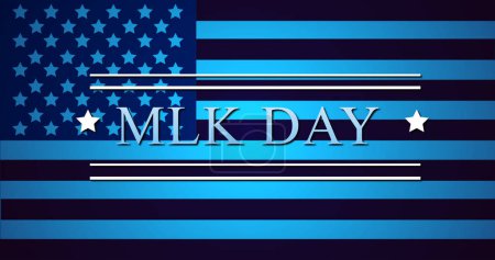 Photo for Martin Luther King Day, MLK DAY background banner.Martin Luther King Jr. Day memorial celebration poster with USA FLAG. Concept of civil rights, equality, and social justice. 15 January. - Royalty Free Image