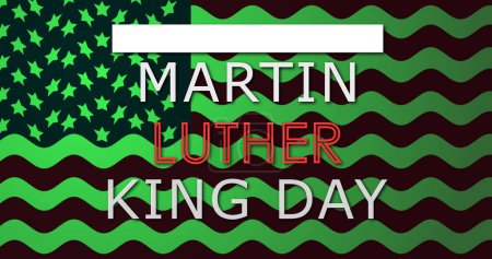 Photo for Martin Luther King Jr Day Memorial Day celebration poster background. I have a dream American civil rights protest patriotic black political leader backdrop. Liberty US leader remembrance BG. - Royalty Free Image