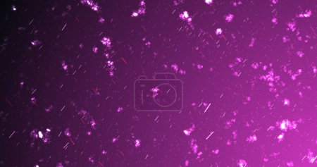 Photo for Ember particles hot fire dust burning flying up on black background. Hell backdrop glittering cosmic dust motion flames fiery flaming defocused ember sparkles blazing in sky. Cosmic explosion. - Royalty Free Image