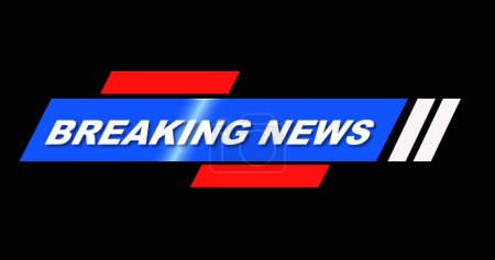 Photo for Stylish Breaking News Lower Third. High-quality broadcast studio asset breaking news infographic lower third. Global news headline live television motion graphic breaking news. - Royalty Free Image