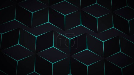 Triangle polygon technology background pattern. Isometric gradient glowing simple grid for computer blockchain data analysis backdrop. Geometric triangle shapes mosaic-like technological science bg.