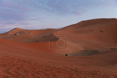 Photo for Sand dunes in the Sahara Desert, Merzouga, Morocco. High quality photo - Royalty Free Image