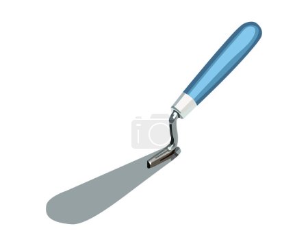 Illustration for Vector Illustration Stainless Steel Plastering Corner Trowel Concrete Construction Plastering Skimming Trowel Tools isolated on white background. Carpentry hand tools - Royalty Free Image