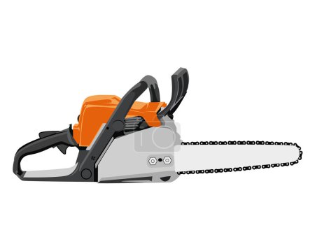 Illustration for Vector of saw machine isolated on white background. Vector illustration isolated. - Royalty Free Image