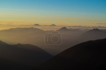 Photo for Mountain layers in the sunset on Mount Baker - Royalty Free Image