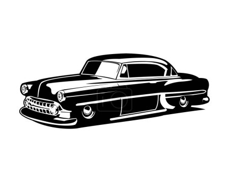 Foto de Viejo logotipo clásico del coche retro aislado en vista lateral mejor fondo blanco para la industria del automóvil viejo. disponible en eps 10. - Imagen libre de derechos