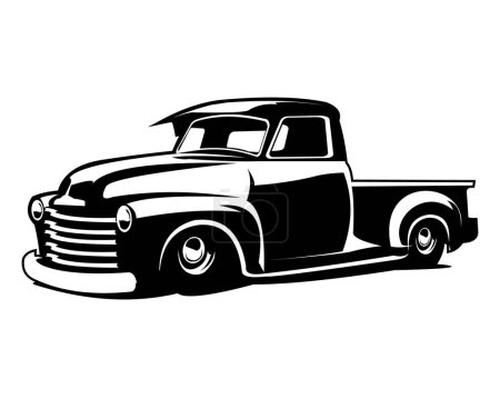 isolated vector illustration of american truck 3100. best for trucking industry. available in eps 10.