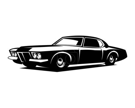 Foto de Buick riviera gran sport 1971. isolated white background view from side. Best for logo, badge, emblem, icon, design sticker and old car industry. available in eps 10. - Imagen libre de derechos