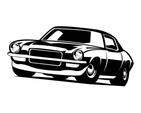 Ilustración de Silueta Chevrolet muscle car. Lo mejor para el logotipo, insignia, emblema, icono, diseño de pegatina, industria del automóvil. disponible en eps 10. - Imagen libre de derechos