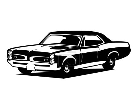 Illustration for Pontiac gto judge car logo - vector illustration, emblem design on a white background - Royalty Free Image