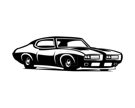Foto de Pontiac GTO Juez logo del coche. American Muscle Car Graphics. Ideal para insignias, emblemas, iconos, pegatinas de diseño, carteles, arte mural, tarjetas y estampados de ropa. disponible en eps 10. - Imagen libre de derechos