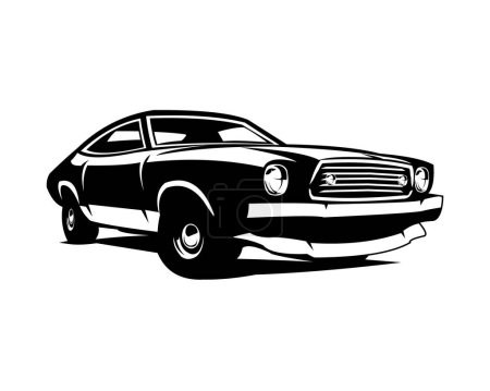 Illustration for Dodge super bee car Vector Art Illustration 1969 Isolated for logo, badge, emblem, icon, design sticker, TShirt Design. available in eps 10 - Royalty Free Image