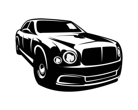 Foto de Logo del coche. fondo blanco aislado que se muestra desde el frente. mejor para insignias, emblemas, industria automotriz. disponible en eps 10 - Imagen libre de derechos