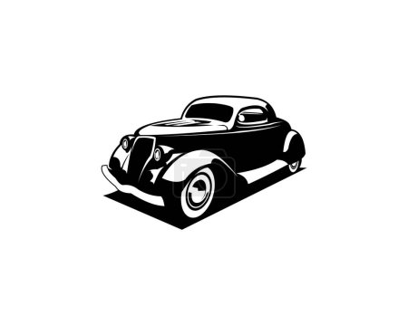 Ilustración de Silueta Ford Caupe. vista de fondo blanco aislado desde el lado. Ideal para logotipos, insignias, emblemas, iconos, diseños de pegatinas, industria automotriz. disponible en eps 10. - Imagen libre de derechos