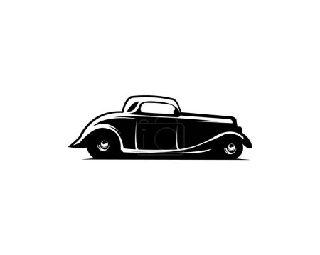 Ilustración de Logo del coche Ford caupe - ilustración vectorial, diseño del emblema sobre fondo blanco - Imagen libre de derechos
