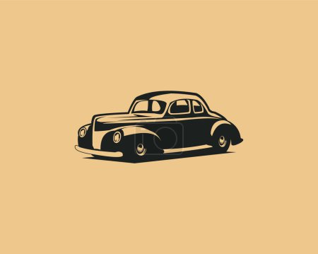 Ilustración de 1932 Ford caupe coche aislado en blanco vista de fondo desde el lado. mejor para la industria del automóvil. logotipos, insignias, emblemas e iconos. ilustración vectorial disponible en eps 10. - Imagen libre de derechos
