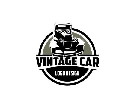 Téléchargez les illustrations : 1932 ford caupe logo de voiture. meilleur pour les badges, les emblèmes, les icônes et l'industrie automobile. vue arrière-plan de cendres isolées de face. - en licence libre de droit