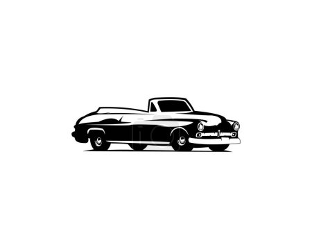 Téléchargez les illustrations : 1949 Logo de transport coupé Mercure design vectoriel isolé sur fond blanc vu de côté. illustration vectorielle disponible en eps 10. - en licence libre de droit