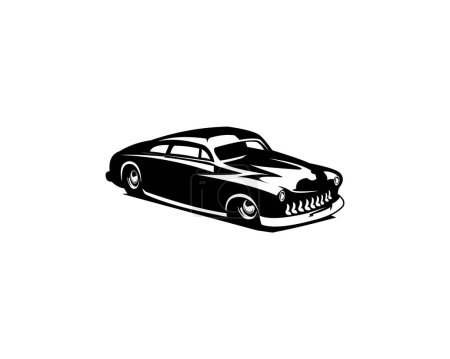 Téléchargez les illustrations : Logo de voiture classique 1949 Mercury Caupe - illustration vectorielle, dessin emblématique sur fond blanc. disponible ep 10. - en licence libre de droit