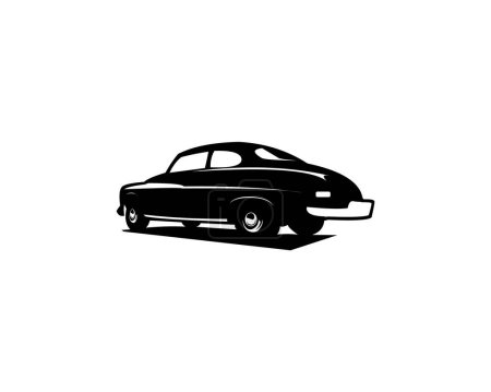 Ilustración vectorial de un automóvil caupe de mercurio de 1949 sobre un fondo blanco
