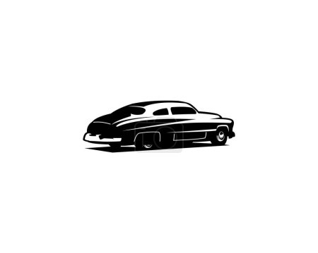 Illustration for Mercury caupe car isolated on white background from front. Best for logos, badges and emblems. - Royalty Free Image