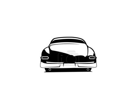 1949 Quecksilber caupe Auto Silhouette Vektor Design. isolierte weiße Hintergrundansicht von hinten. Am besten für Logos, Abzeichen, Embleme, Symbole, Designaufkleber und für die Oldtimerindustrie. verfügbar in Folge 10.
